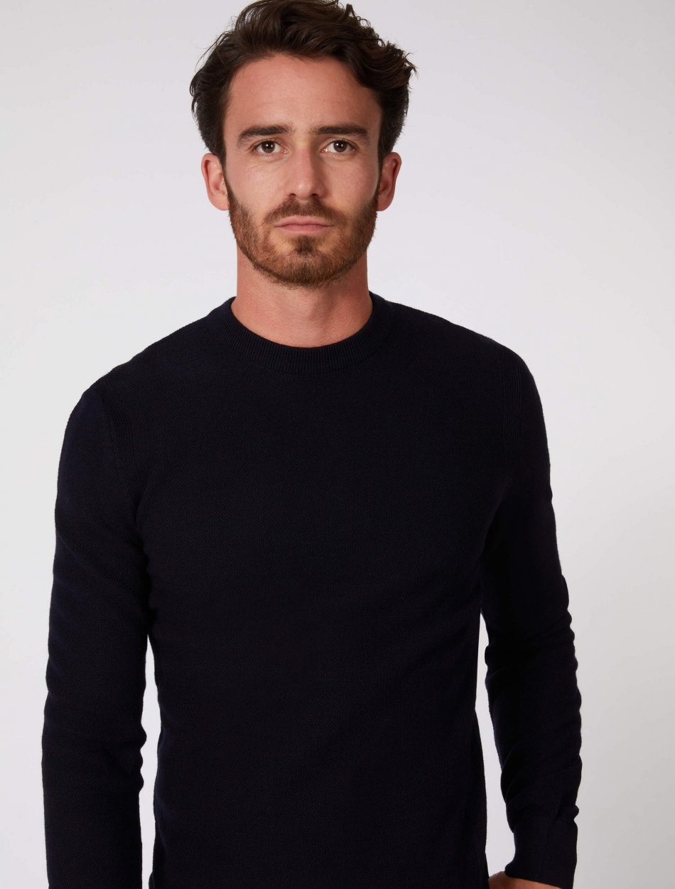 ontrouw T Paradox Luino R-Neck Trui Donkerblauw | Cavallaro Napoli
