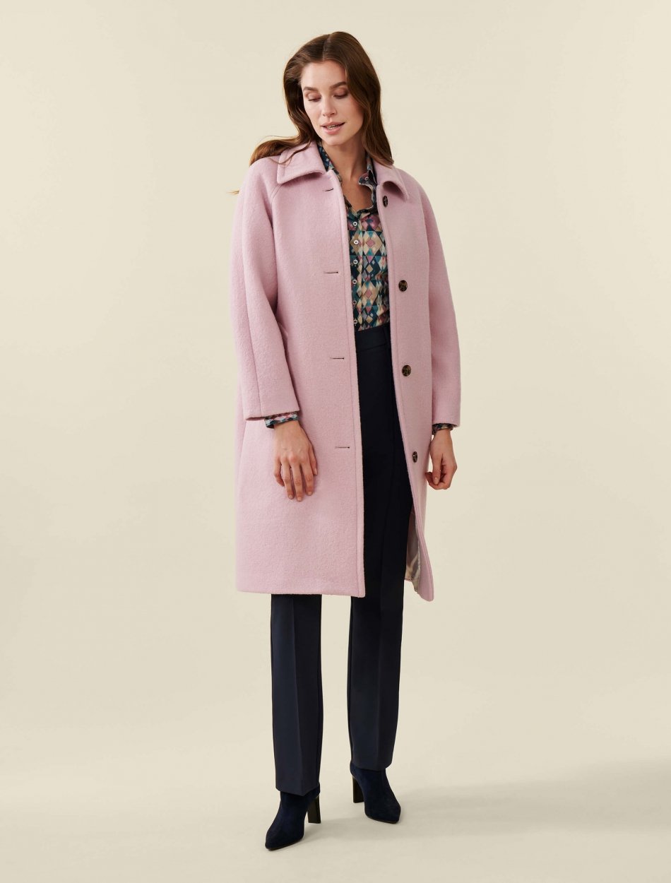 Baby pink deals wool coat