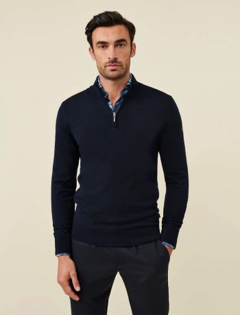 Merino Half Zip Trui