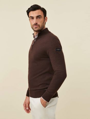 Merino Half Zip Trui