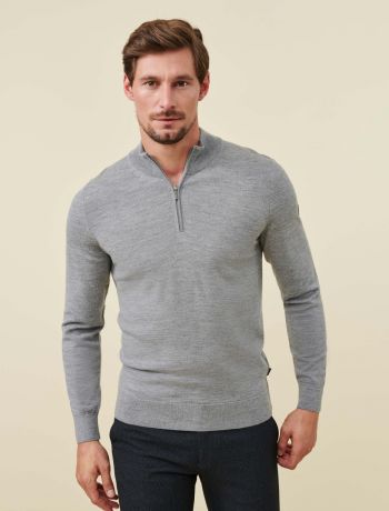 Merino Half Zip Trui