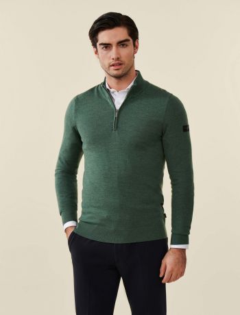 Merino Half Zip Trui